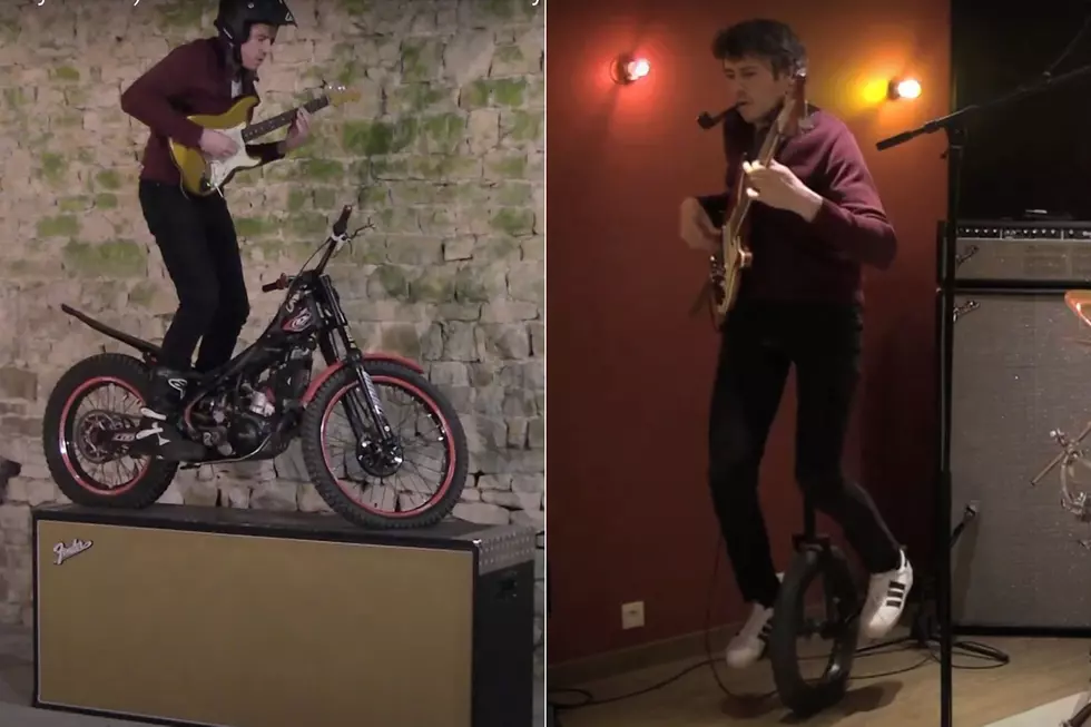 Watch Musician Cover Sleep’s ‘Dragonaut’ While Balancing on Motorcycle + Unicycle