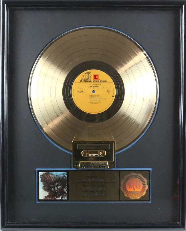 Gold, Silver Discs Awarded to Jimi Hendrix Experience Hit Auction