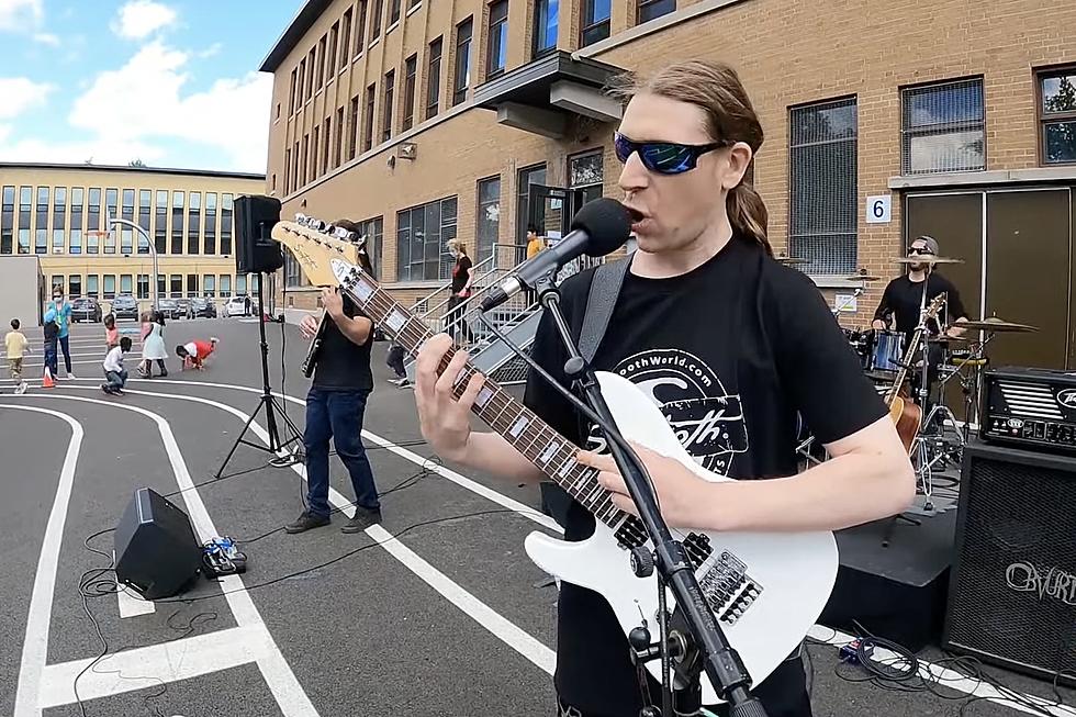 Death Metal Guitarist Who Relearned as Lefty Plays Elementary School Gig
