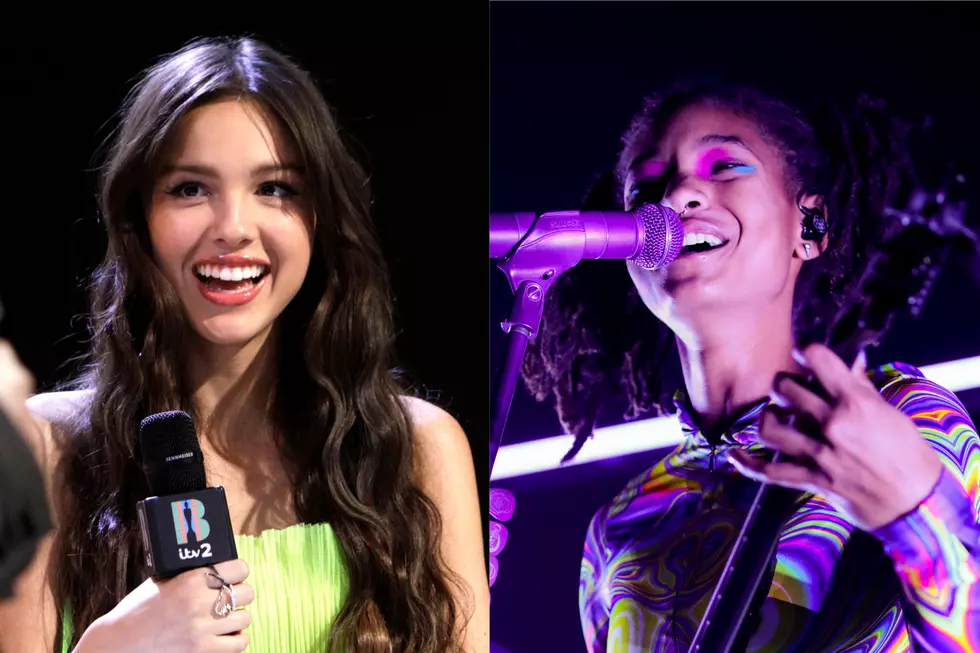 Pictured: Musicians Olivia Rodrigo (L) and Willow Smith