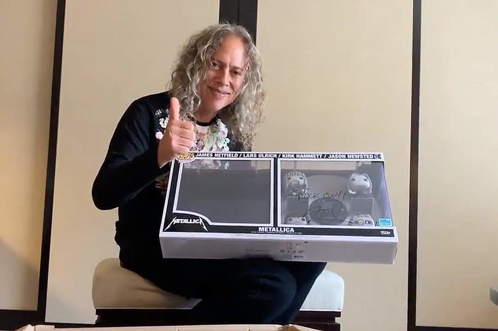 Watch Kirk Hammett Unbox Walmart&#8217;s Exclusive Metallica Funko Pop! Figure Set
