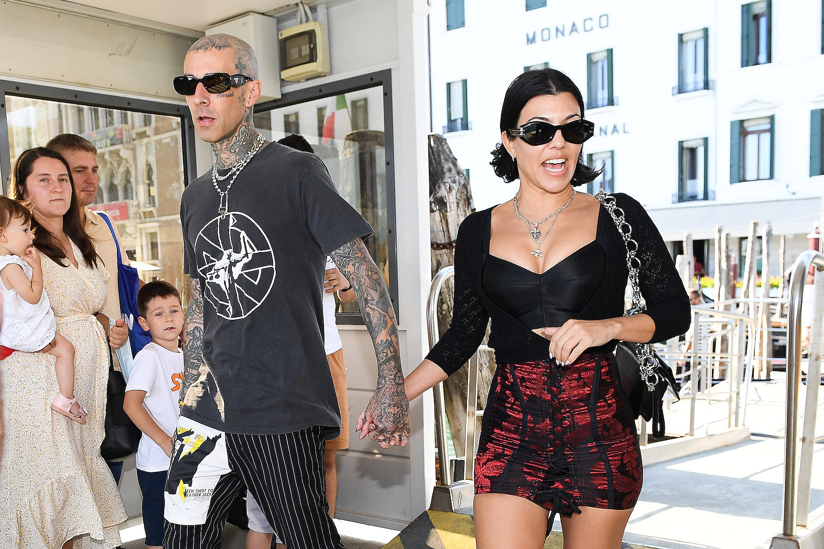 Kourtney Pregnant Belly Naked - Travis Barker and Kourtney Kardashian Get Frisky at Wedding