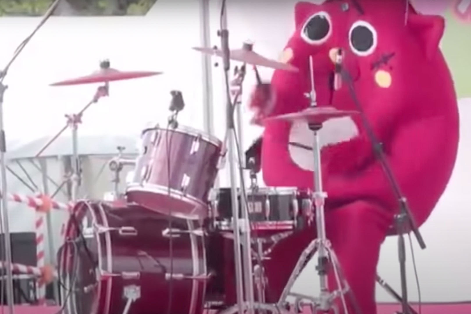 Drummer in Animal Costume Brings Fury at Kids Concert