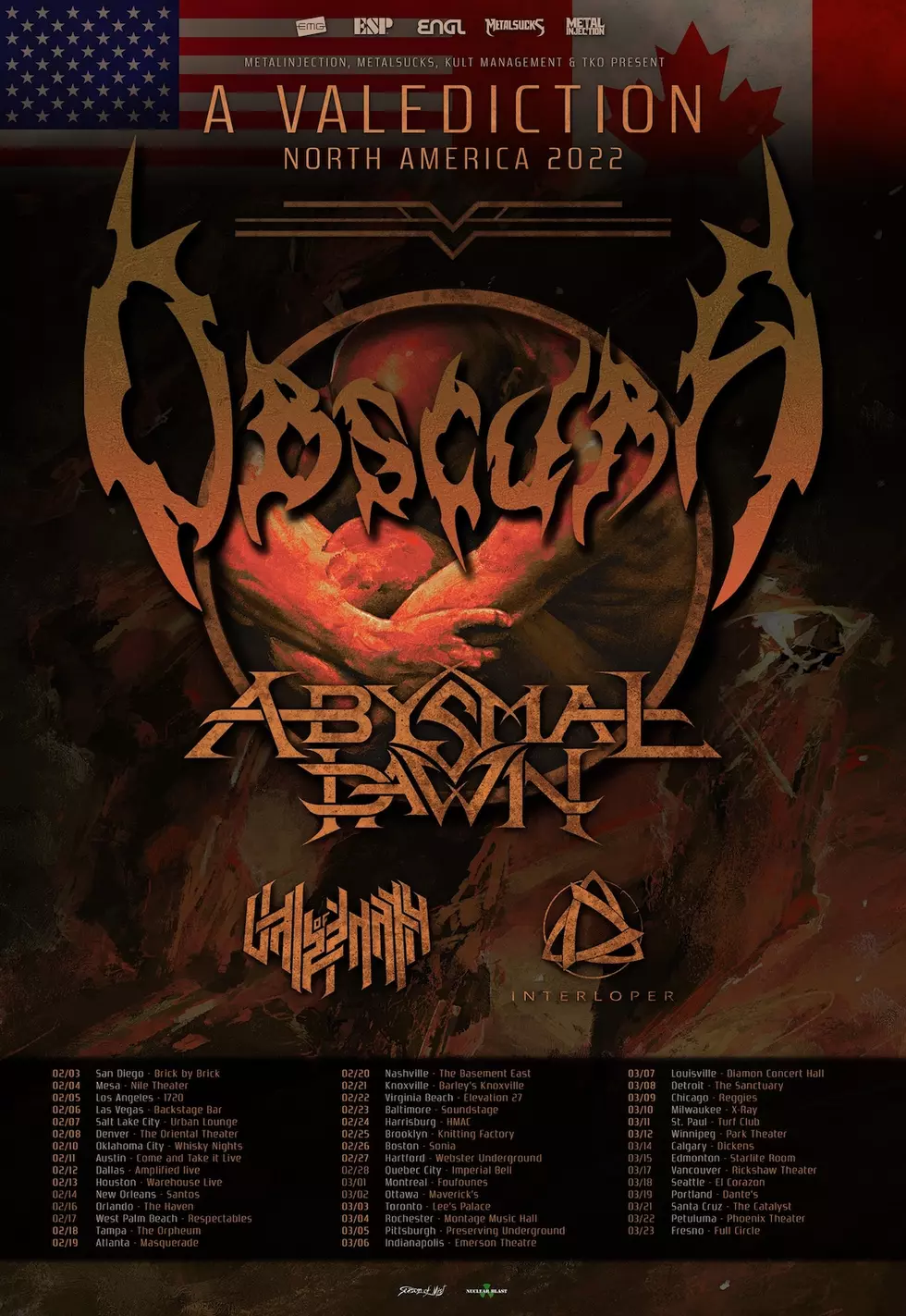 Obscura 2022 North American Tour