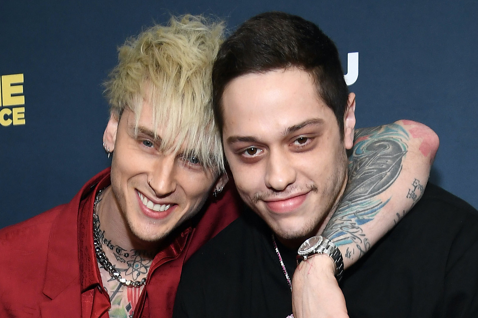 MGK + Pete Davidson Hang Out in Underwear Together on Livestream