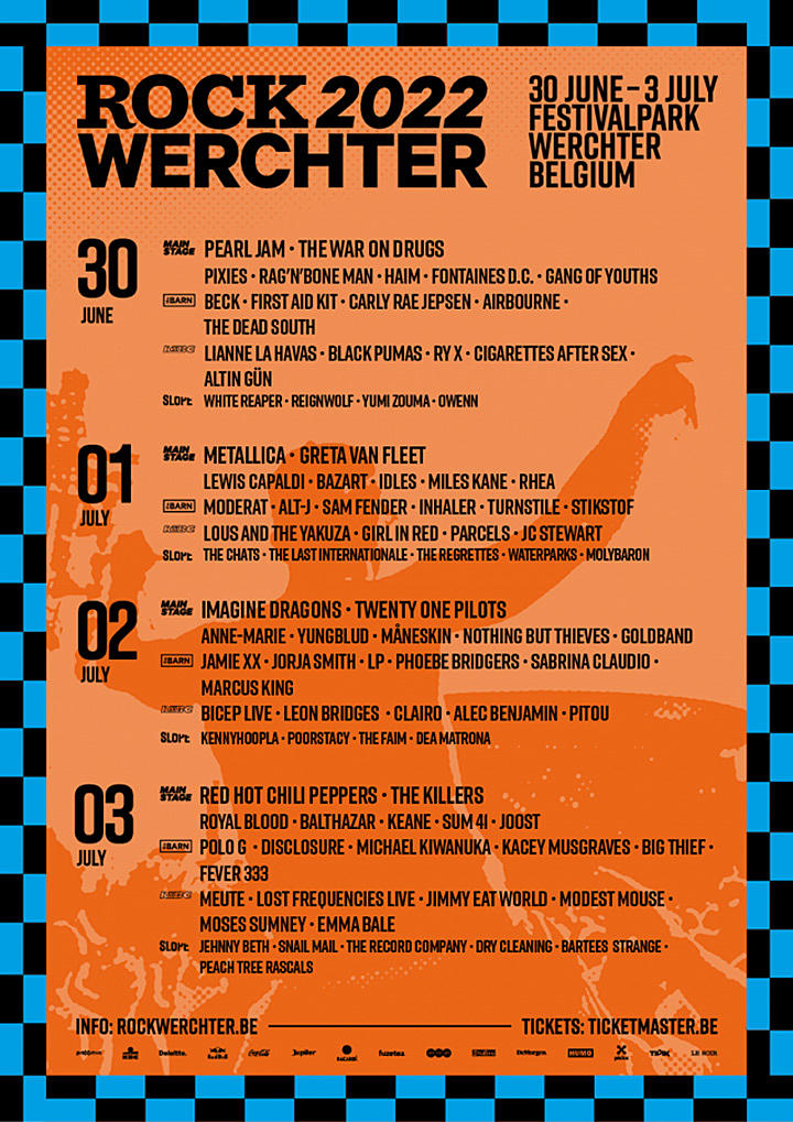 Rock Werchter 2022 Lineup Revealed - Pearl Jam, Metallica + More