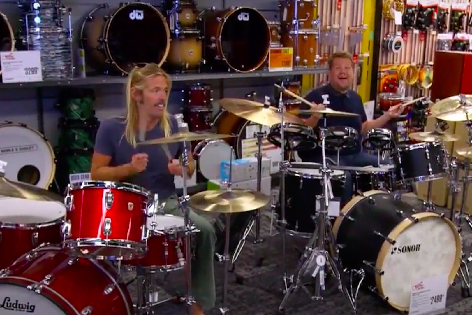 James Corden Shares Taylor Hawkins Video on 'The Late Late Show'