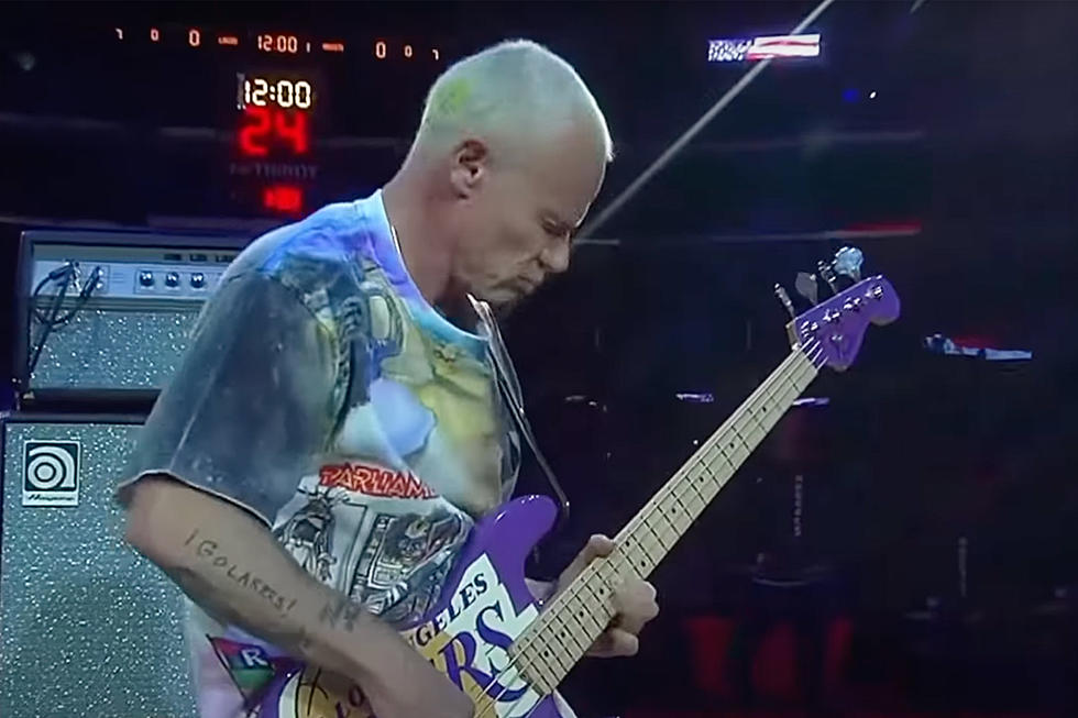 Flea Rocks Fuzzed Out BassLed National Anthem at Lakers Game
