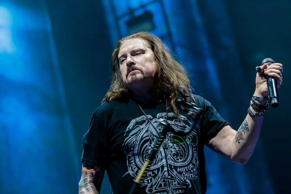 Dream Theater’s James LaBrie performs in Milan, Italy in 2022.