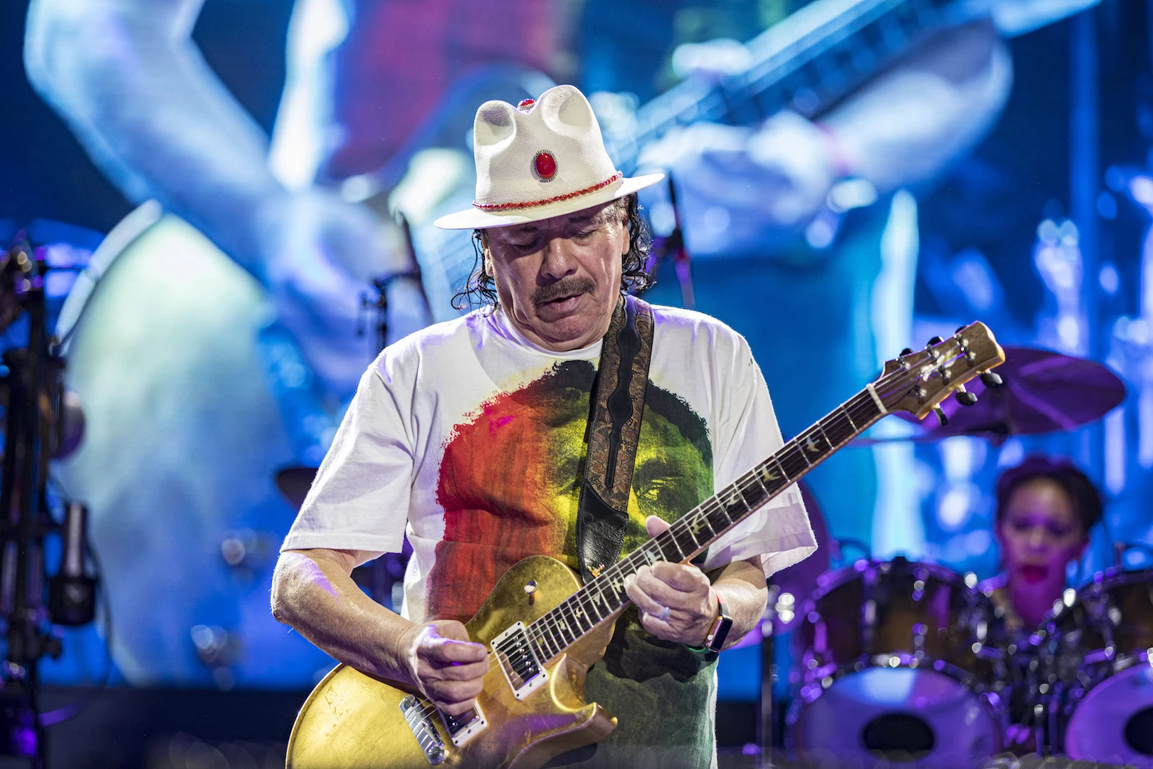 Carlos Santana 'Doing Very Well' After Onstage Collapse, Wife Says