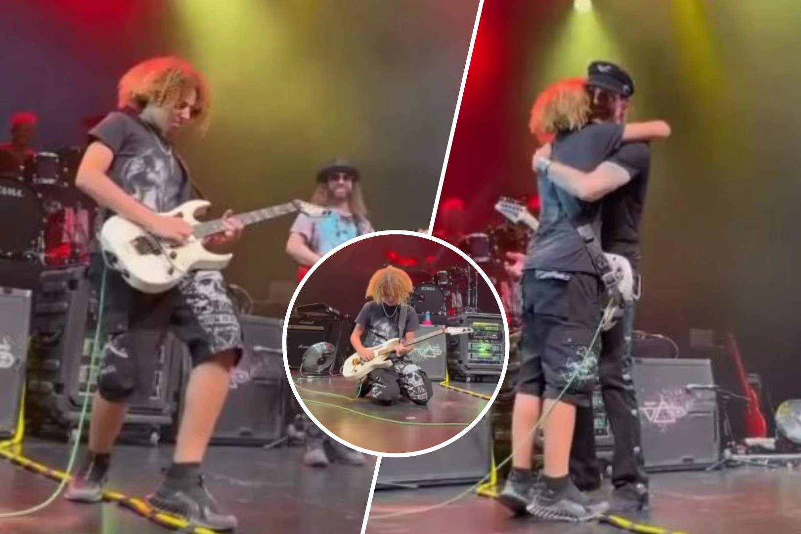 Steve Vai Hands Guitar to Fan in Crowd, Kid Plays Solo on Stage