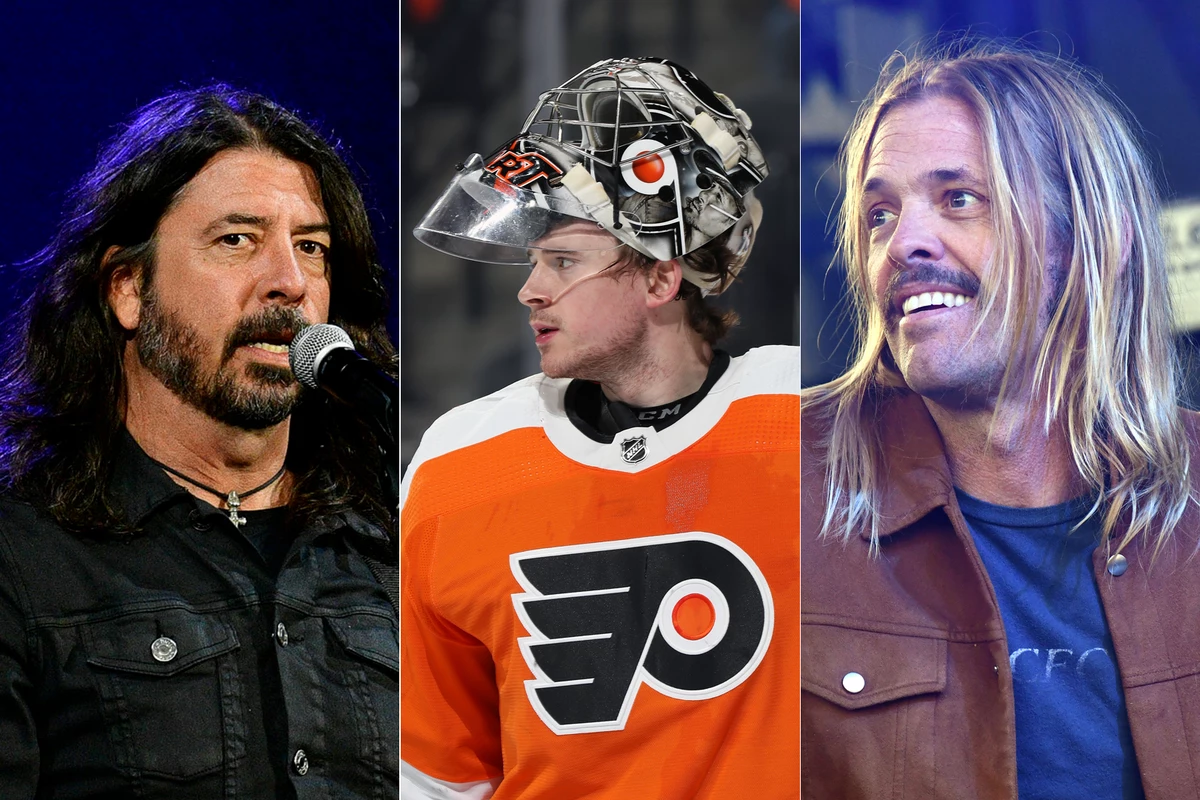 NHL Goalie Sports Foo Fighters Mask to Honor Father's Fave Band