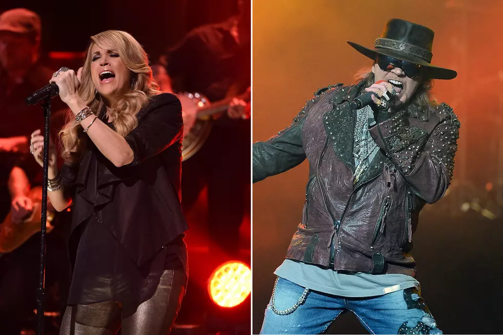 Lauryn Schaffner on X: Carrie Underwood is opening for Guns N' Roses'  tonight in Moncton and she wore a shirt Axl used to wear during her  rehearsal lol I wonder how many