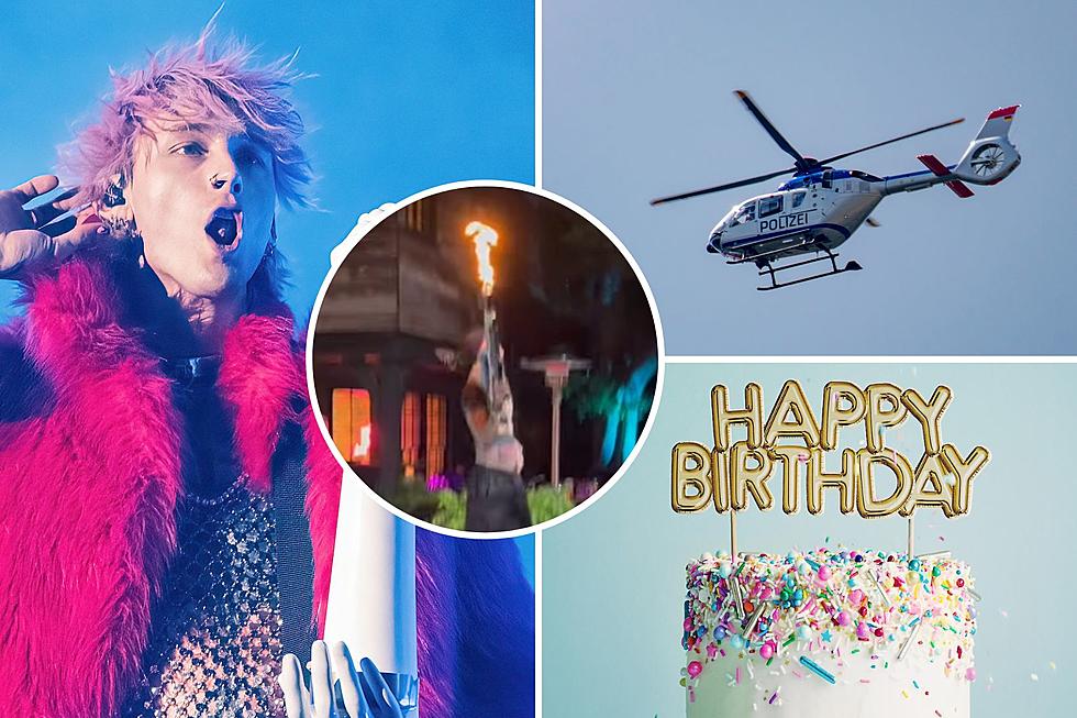 Machine Gun Kelly’s Flamethrower Birthday Party Ends With Police Helicopter &#8211; Watch