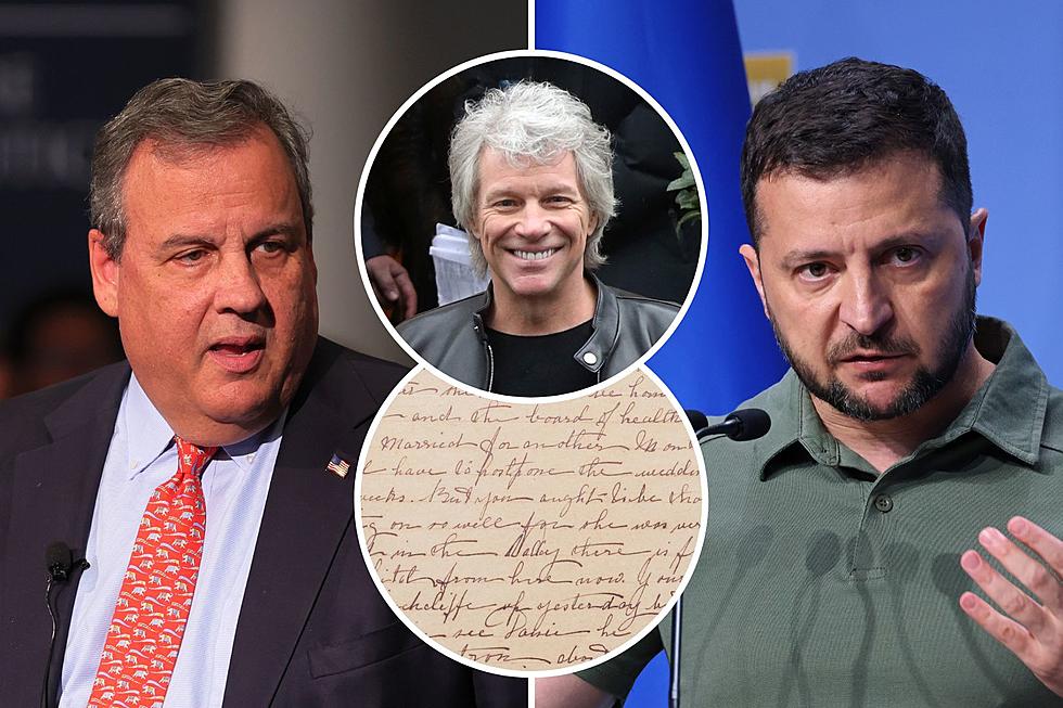 Handwritten Lyrics to Hit Bon Jovi Song Gifted to Ukrainian President Zelensky by Ex-Governor Chris Christie