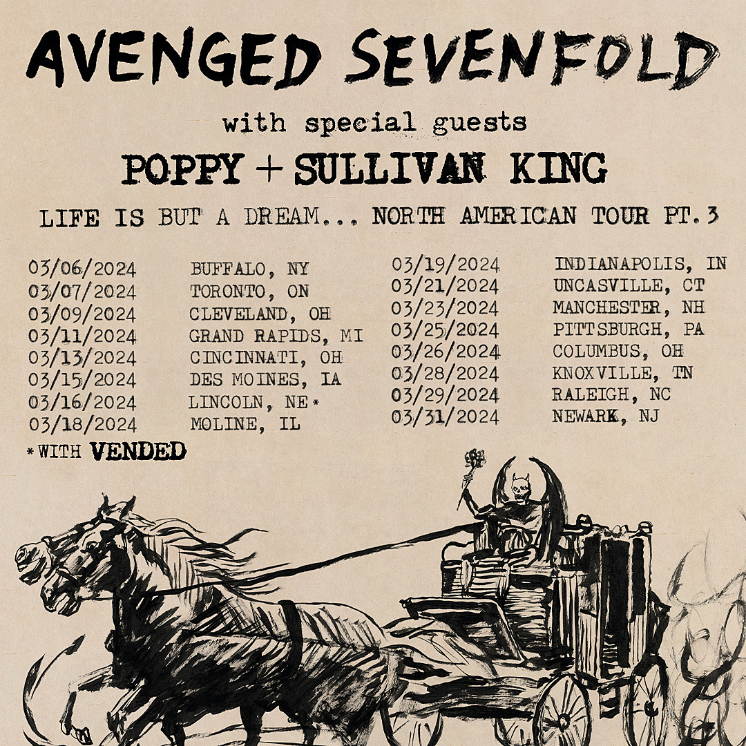 Avenged Sevenfold Next Concert Setlist & tour dates 2024