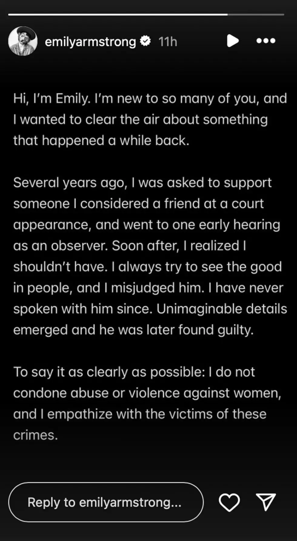 linkin park's emily armstrong issues statement on past support of danny masterson