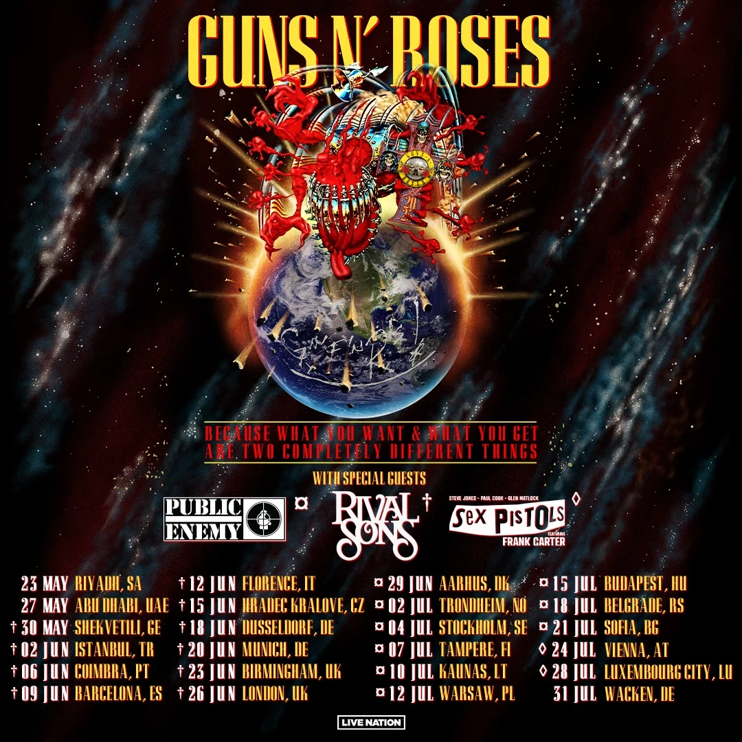 Vintage Cross 2025 T-Shirt – Guns N' Roses Asia Store