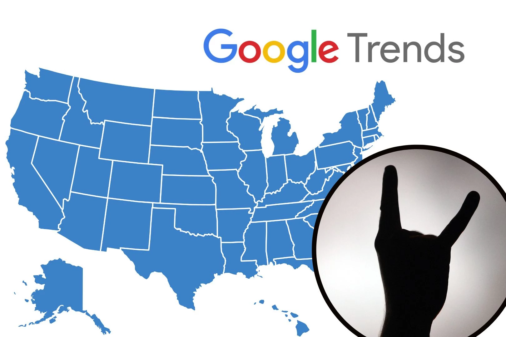 Map Shows Most-Searched Music Genre By U.S. State