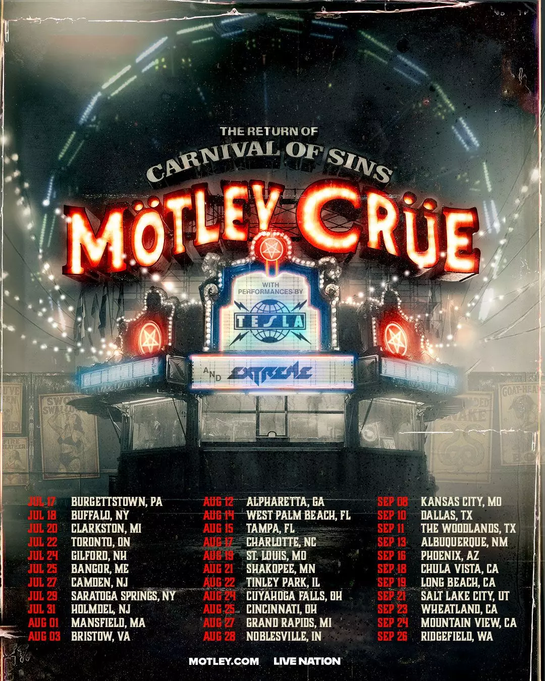 motley crue tour poster