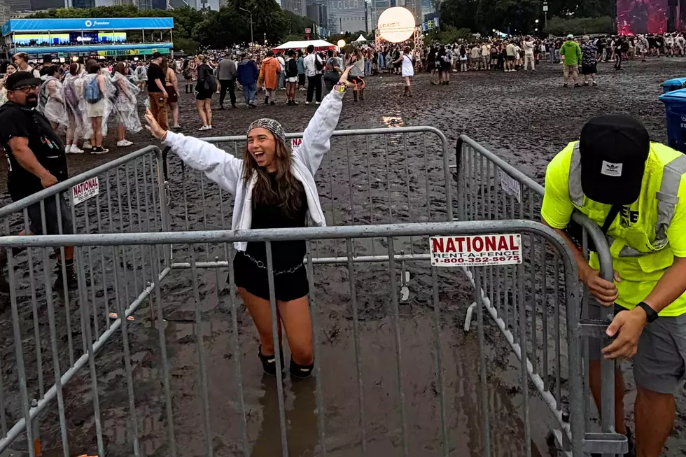 girl stuck in mud during lollapalooza 2026 in chicago