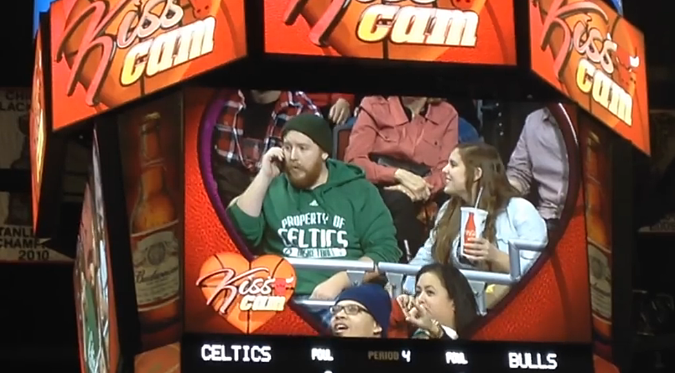 Bulls Kiss Cam Turns Hilarious With Distracted Celtics Fan [Video]