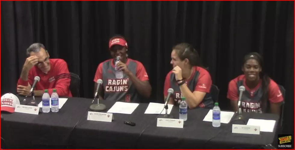 Cajun Softball Press Conference After Winning Regional [Video]