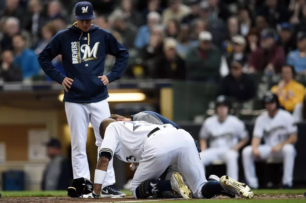 Keon Broxton Get Hit In Face By Pitch – VIDEO