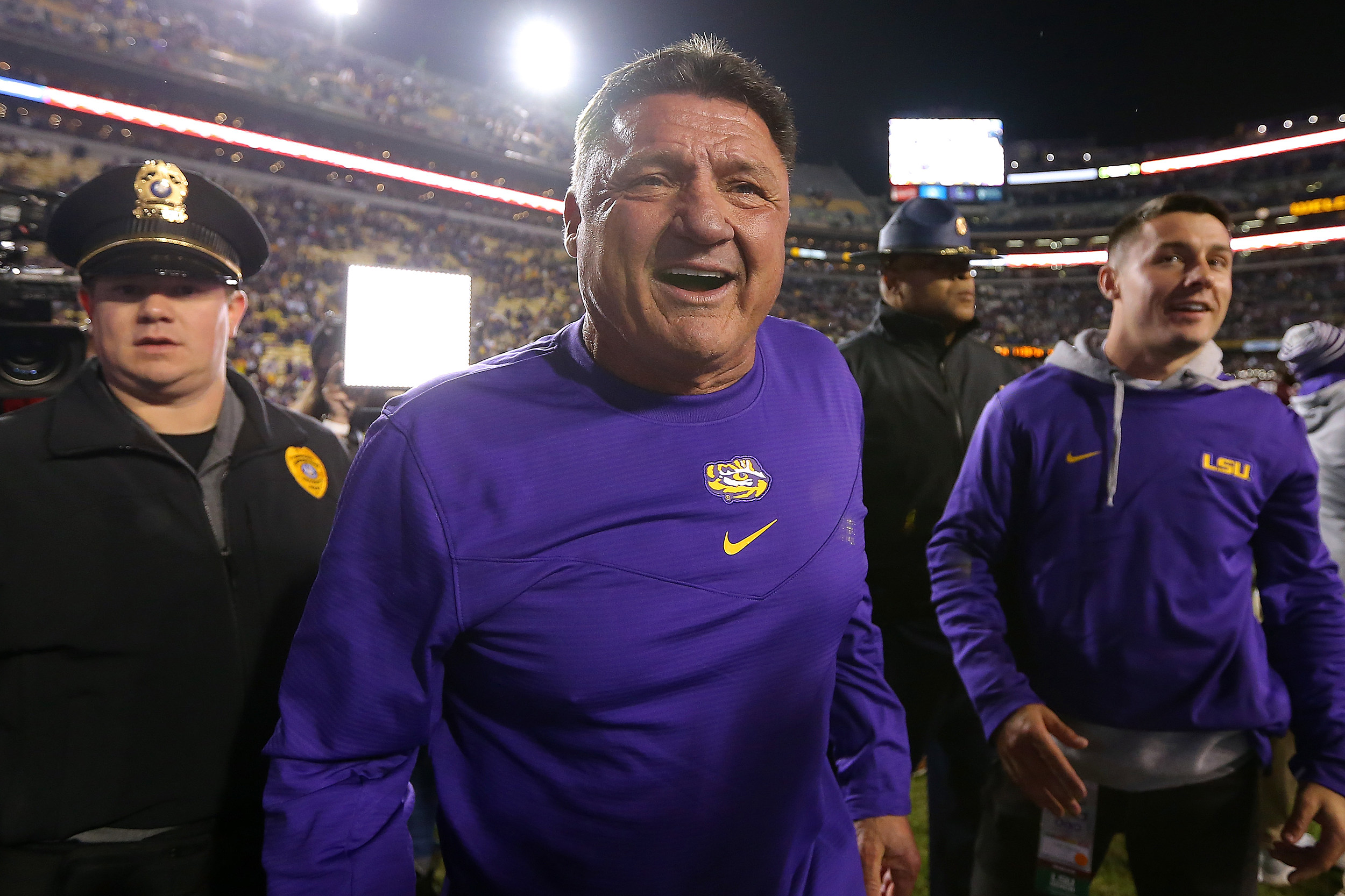 Ed Orgeron talks coaching against his son, McNeese State