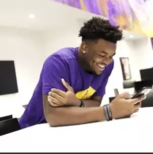 Watch: LSU’s Mike Jones JR’s Mom Reacts to Him Being Named A...