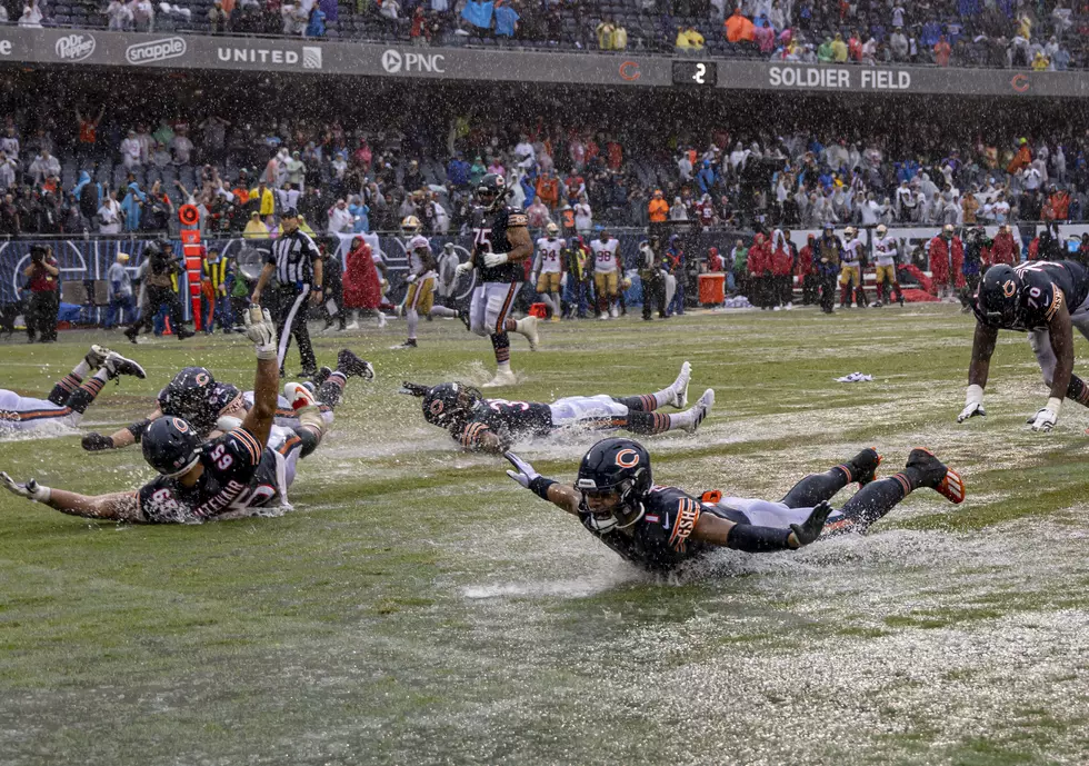 Super Bowl field turns into a super slip and slide