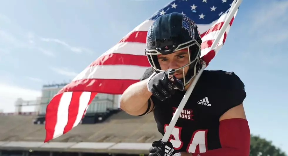 Ragin’ Cajuns Reveal Patriotic New Black Helmet for Military Appreciation Game