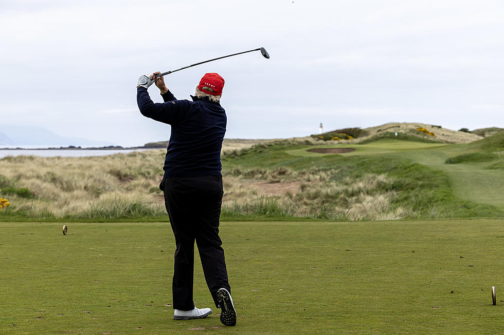Watch President Trump Tee Off in LIV Golf Pro-Am
