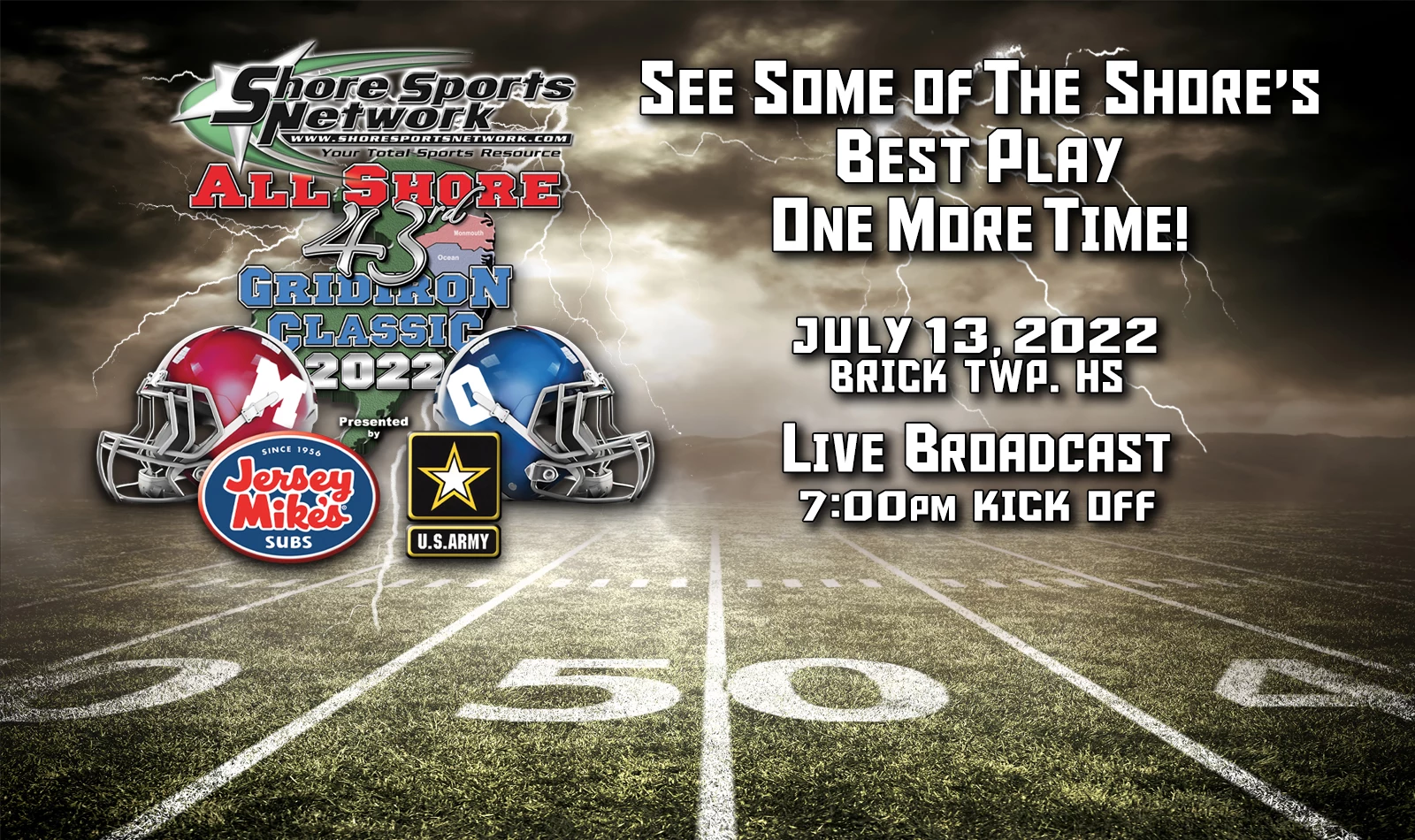 SSN All-Shore Gridiron Classic To Be Live Streamed