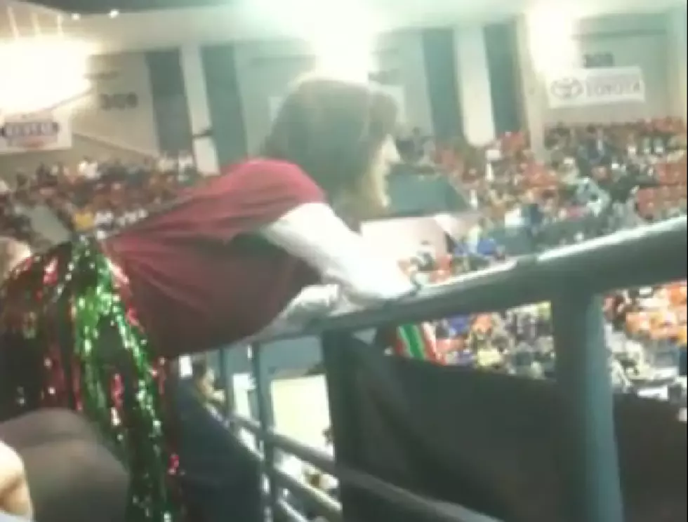 Cheerleading Mom Is A Little Too Pumped Up [VIDEO]