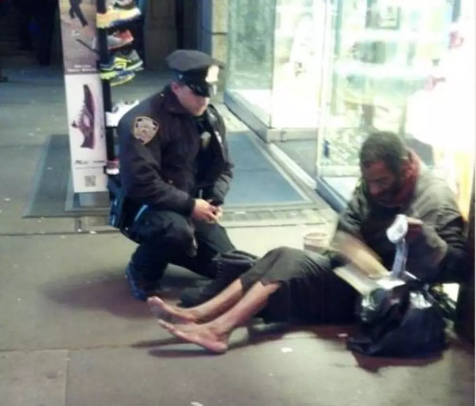 Homeless Man Shoeless Again In NYC Despite Boots