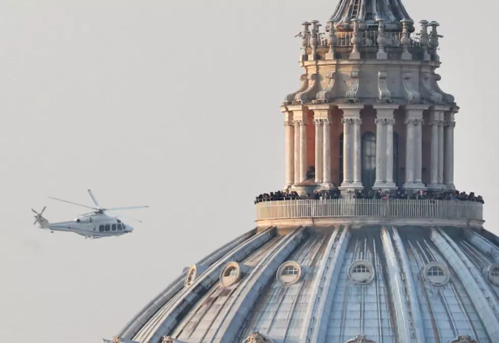 Pope Flies In Helicopter To Papal Retreat  [VIDEO]