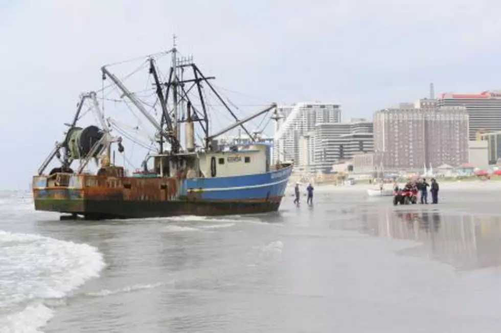 Fishing Boat on Atlantic City Beach Towed Back to Sea [VIDEO]