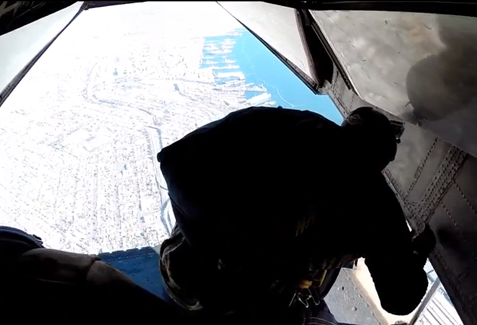 Helmet Cam View Shows Parachute Jump Into Padres Ballpark [VIDEO]