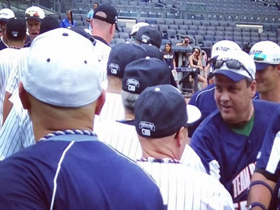 Chris Christie goes to bat at Yankee Stadium [VIDEO]