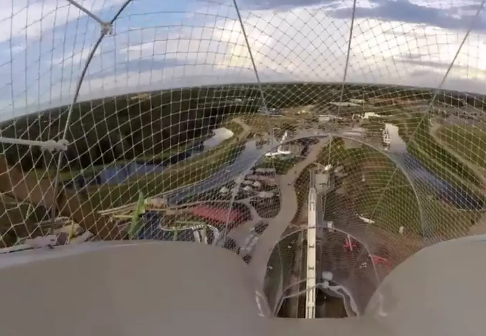 Footage of what the world&#8217;s tallest water slide looks like