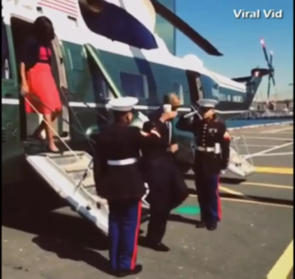 POLL: Did President Obama diss the Marines by saluting with coffee cup?