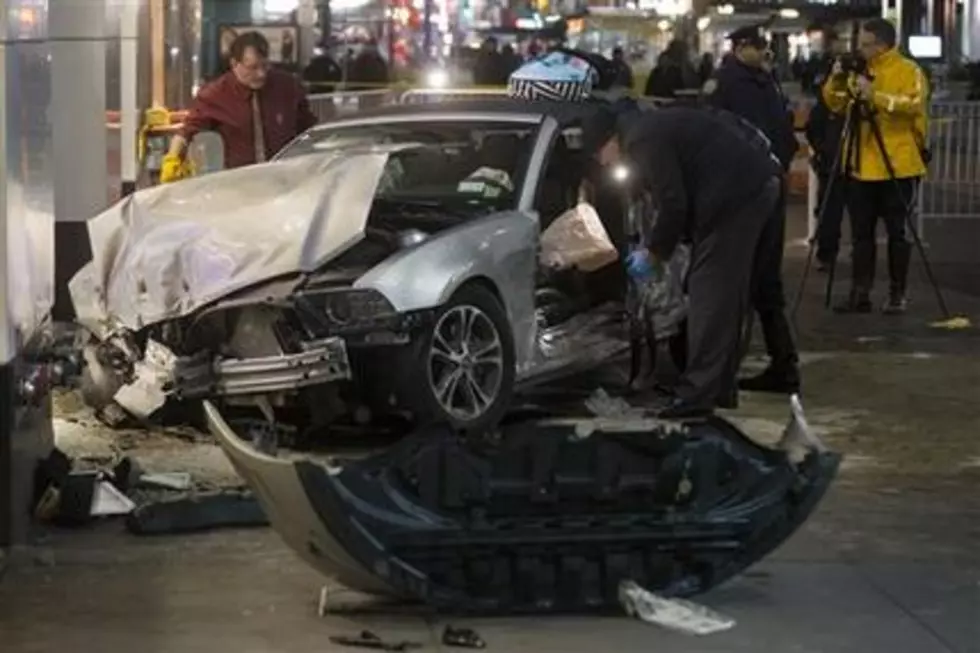 Driver of car that jumped NYC curb is arrested