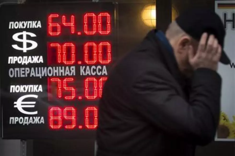 Russian ruble down sharply despite rate hike