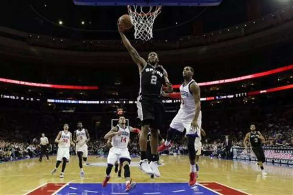 Leonard leads Spurs over winless 76ers 109-103