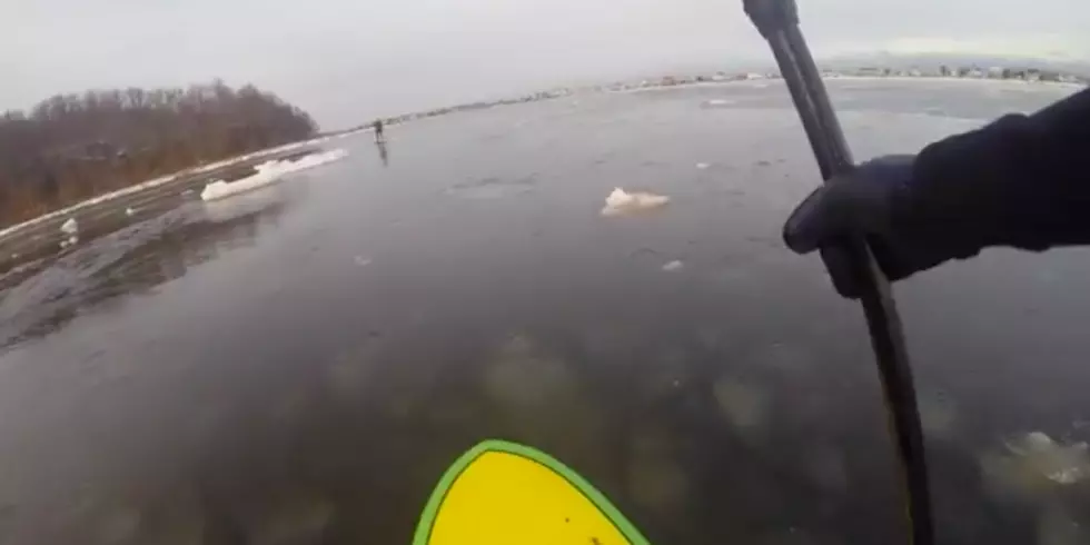 Paddlers capture amazing footage of icy Navesink River