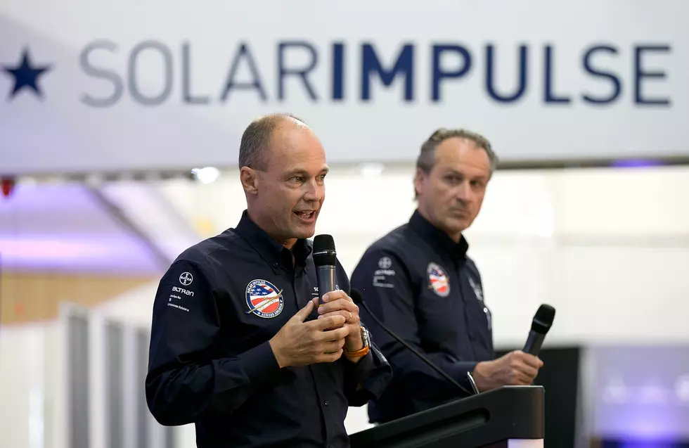 Solar-powered plane takes off for flight around the world