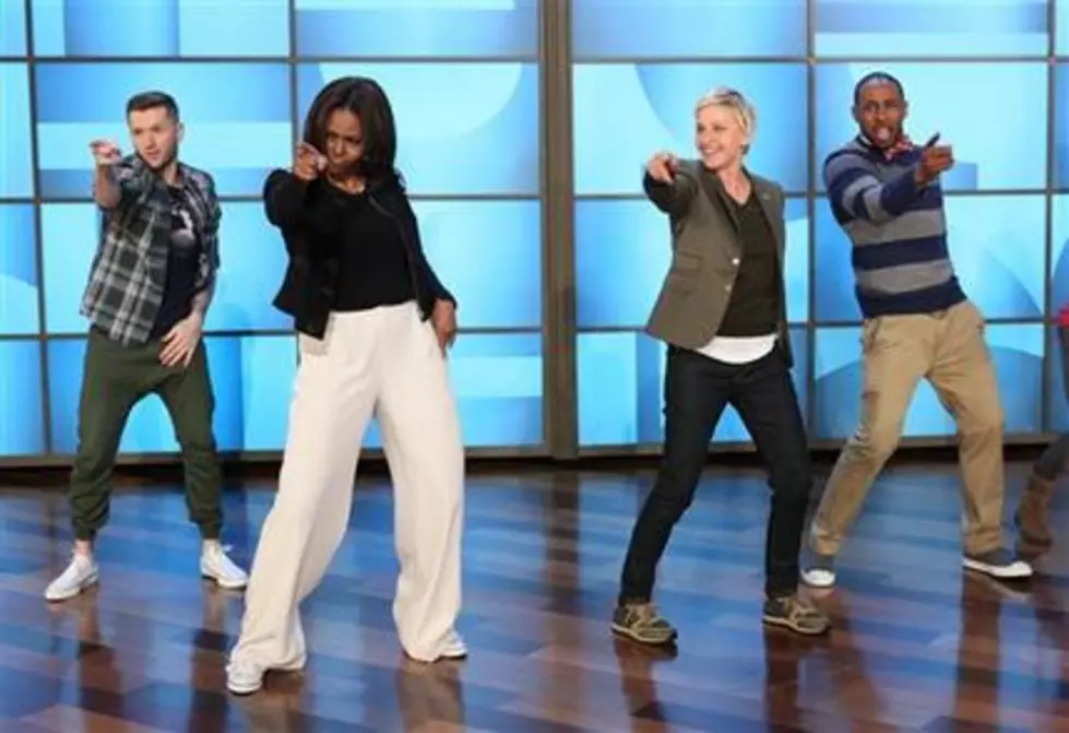 First lady, Ellen DeGeneres get groove on to &#8216;Uptown Funk&#8217;