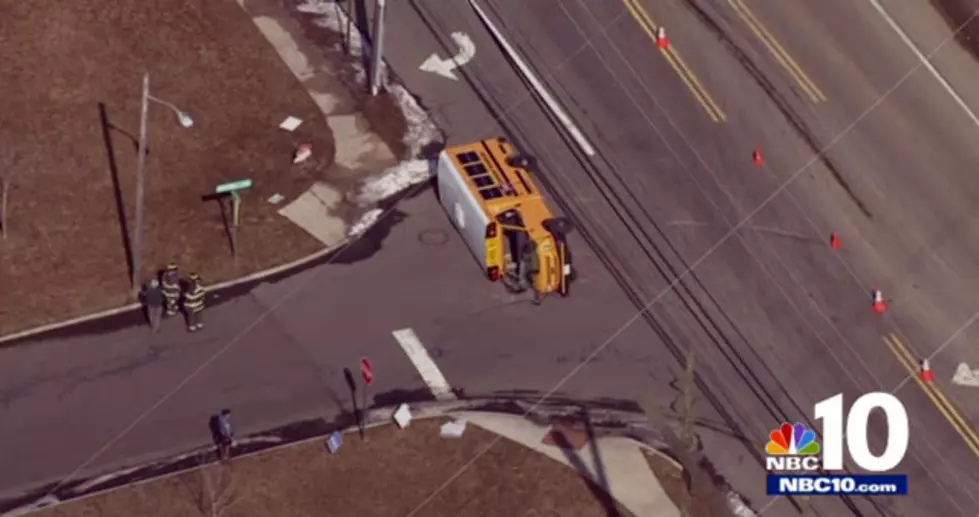 School bus overturns in South Jersey; student injured