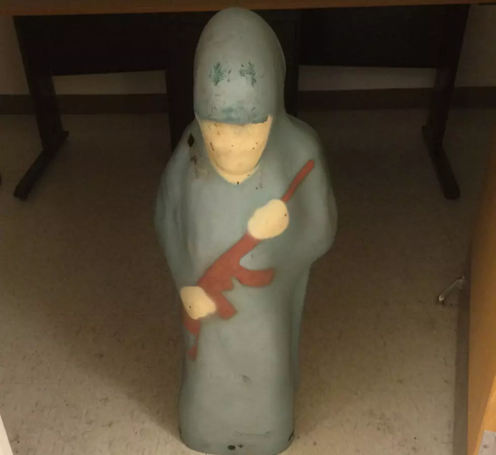 Mysterious statue left at gas station – is it offensive?